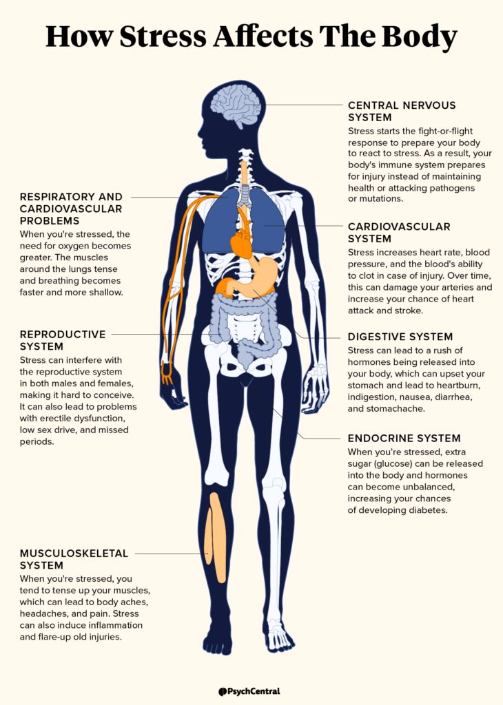 Image showing how stress can affect the body