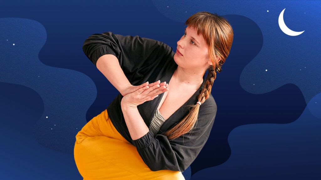 Woman in yoga pose