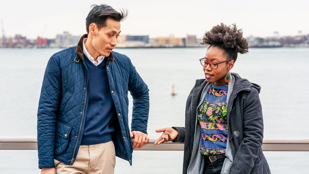 Two people looking to better their communication, today