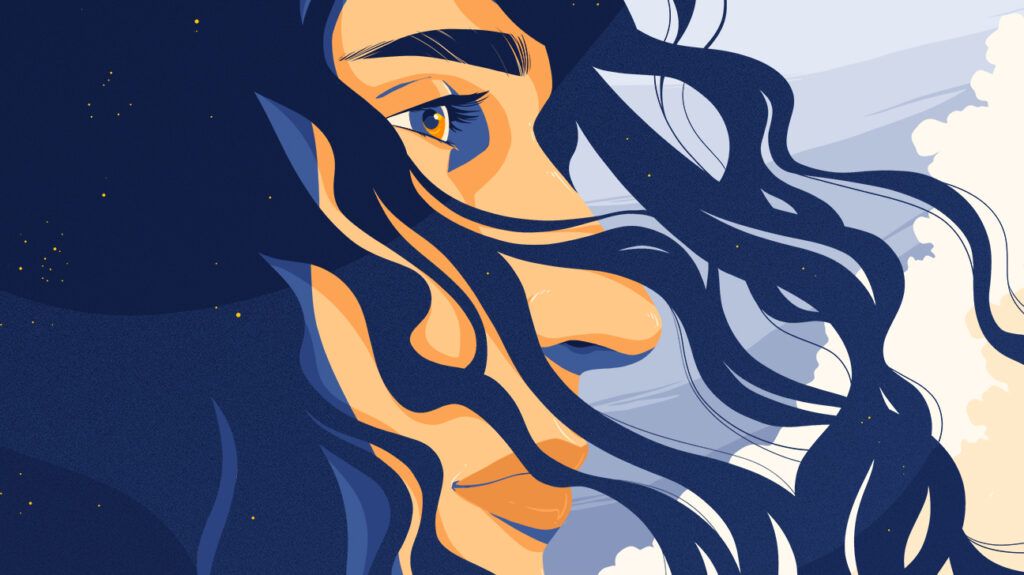 illustration of woman's face