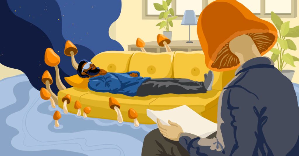 Psychedelic therapy illustration